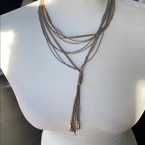 Free people leather/metal Choker necklace